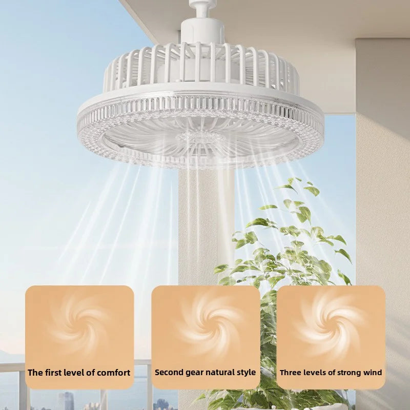Ventilatore da soffitto LED con attacco E27 e telecomando