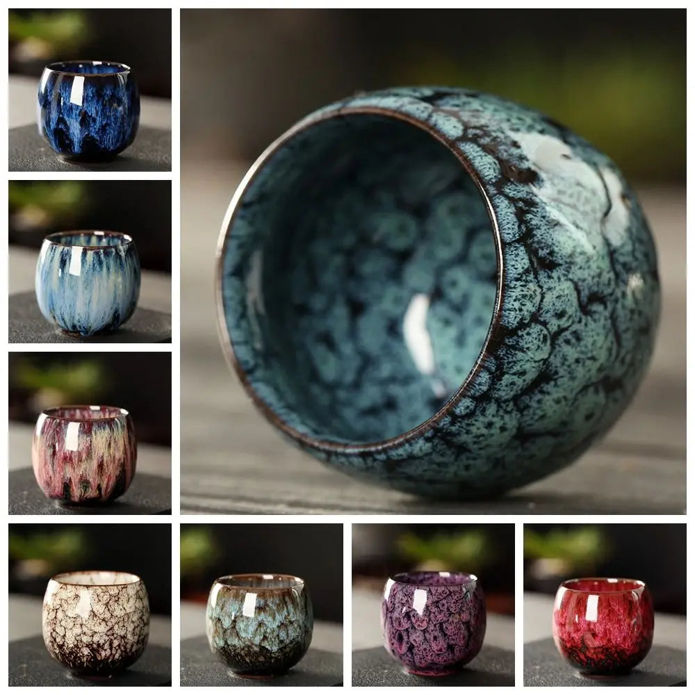 Tazza da tè in ceramica stile giapponese, 8 colori – dettaglio 2