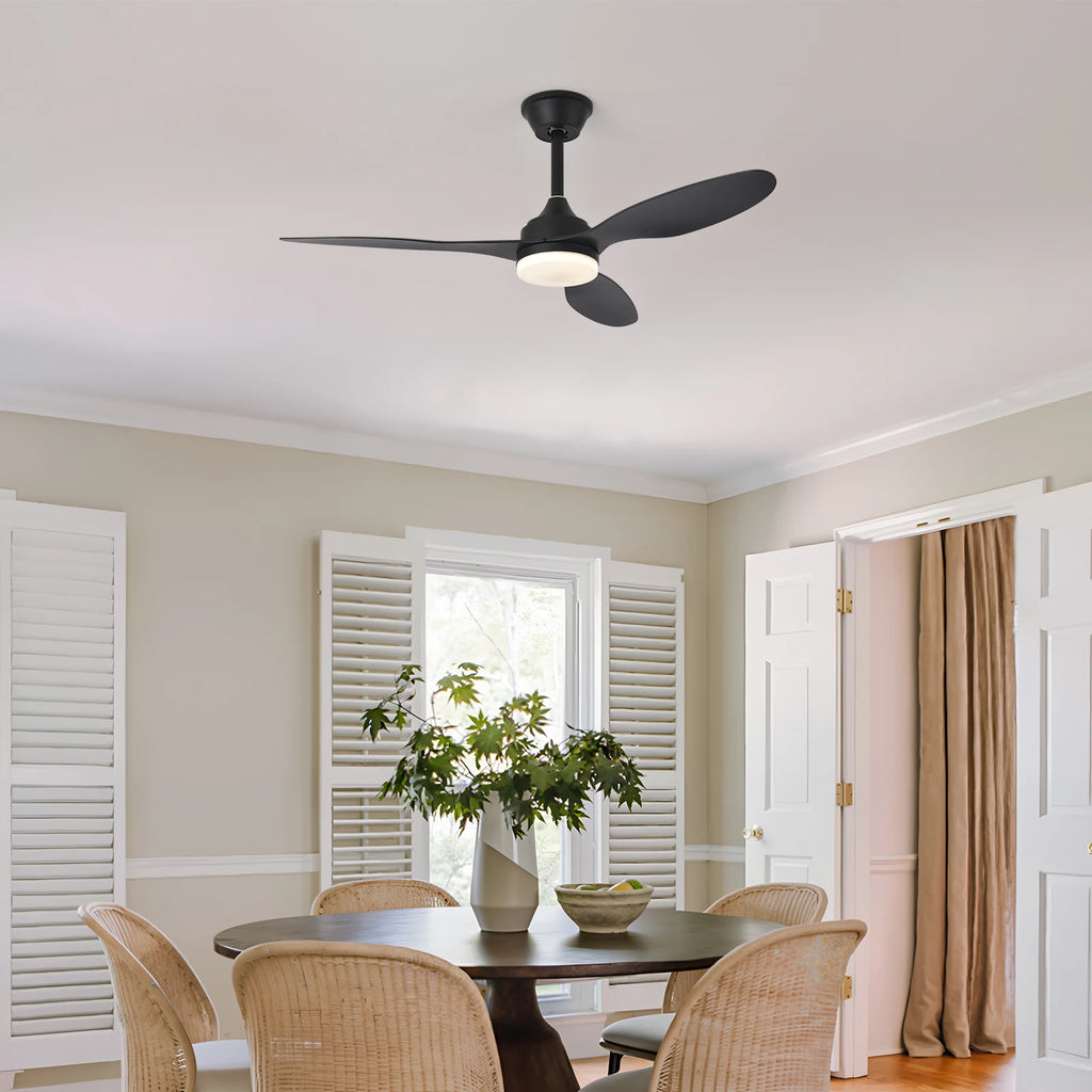 Ventilatore da soffitto con luce, ventilatore da soffitto a basso profilo da 25 pollici/42 pollici/52 pollici – foto 4