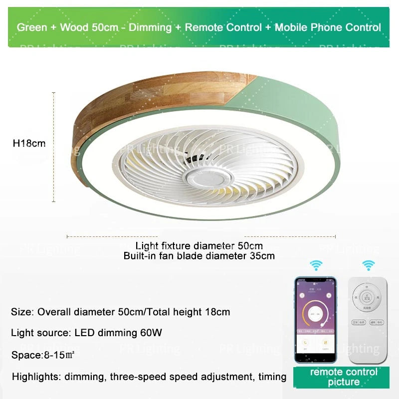 Ventilatore da soffitto invisibile con luce LED, 10 finiture – dettaglio 18