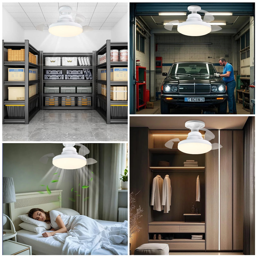 Ventilatore da soffitto 16 pollici con luce LED e attacco E27 – dettaglio 4