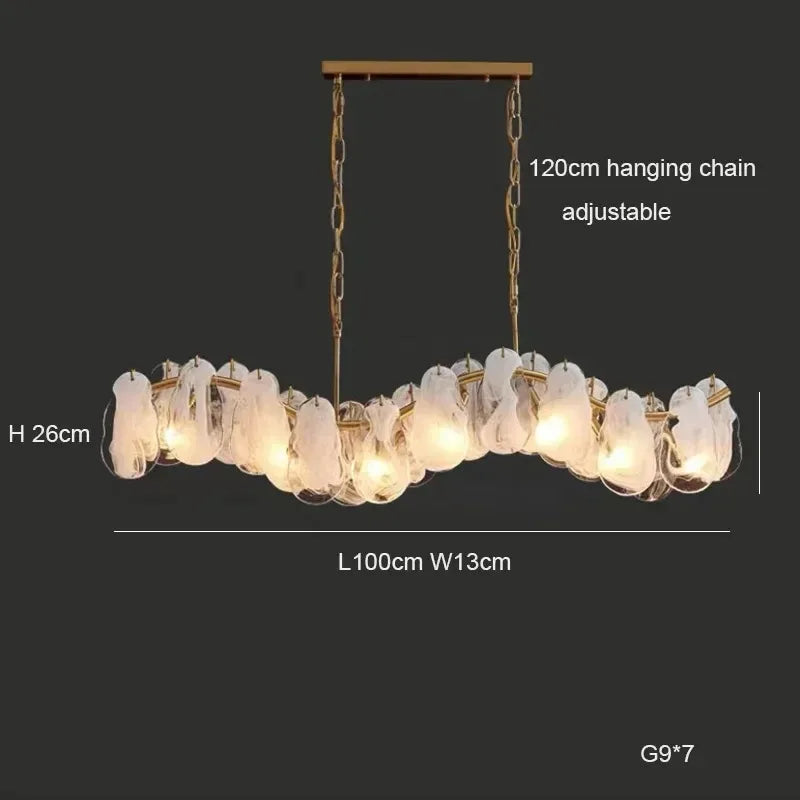 Lampadario a nuvola in vetro da 40 a 80 cm, anche applique – dettaglio 7