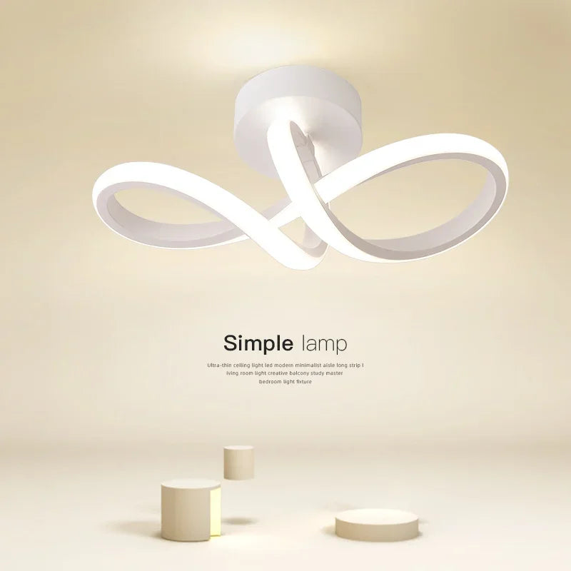 Plafoniere per corridoio a LED Lampadario moderno Lampada a tre colori Lampade minimaliste per camera da – foto 2