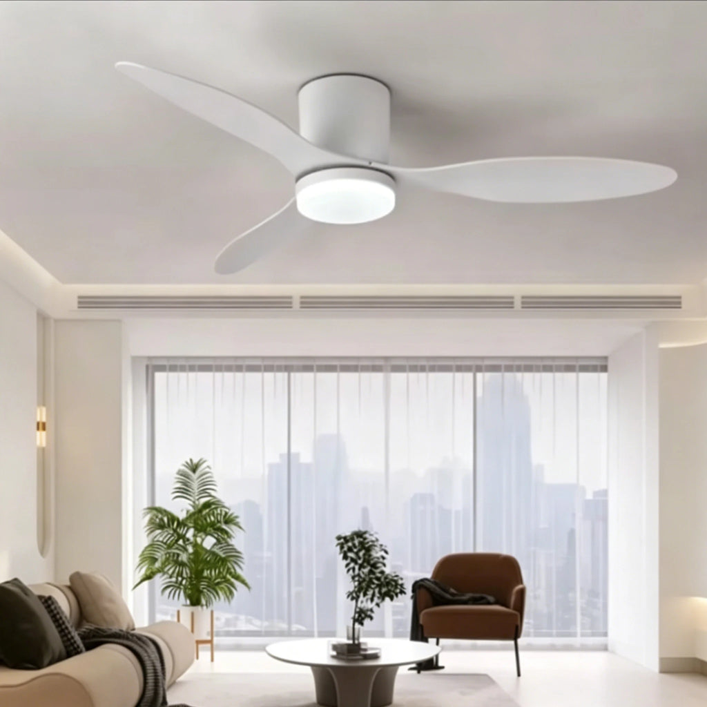 Ventilatore da soffitto moderno a basso profilo con motore DC, ventilatore da soffitto a incasso per interni