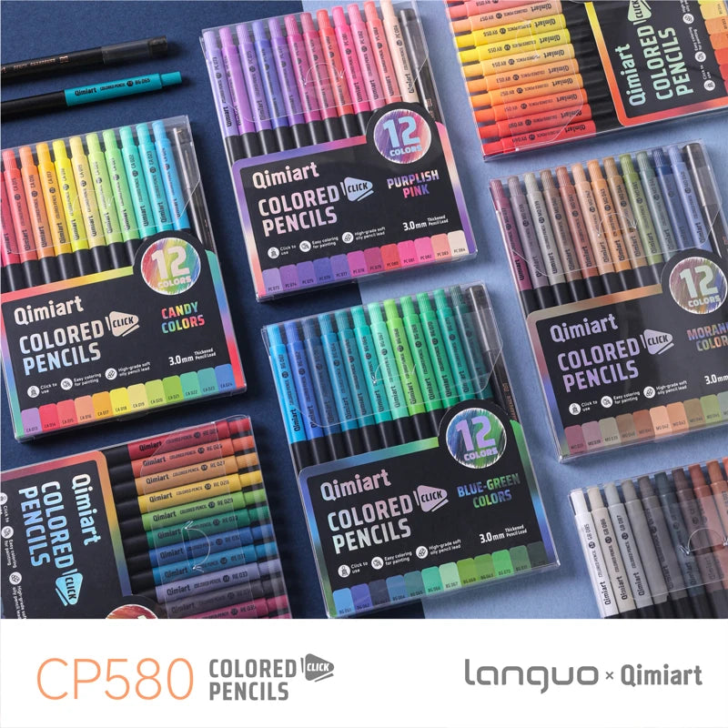 Set 12 matite meccaniche colorate con mina morbida 3.0 mm – dettaglio 1