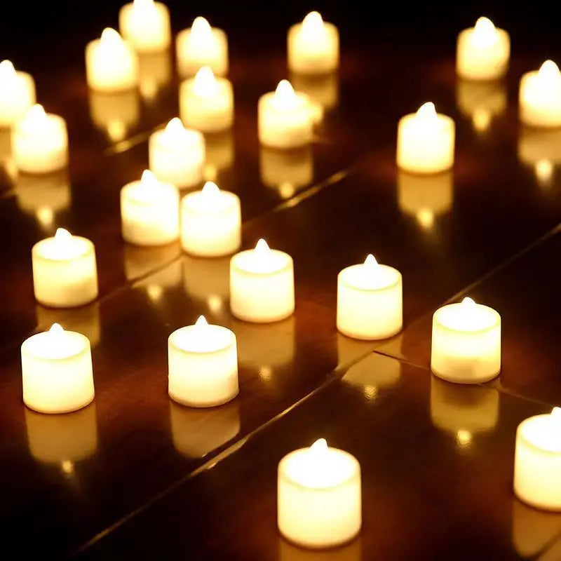 Candele LED tealight senza fiamma, set da 1, 6 o 12 pezzi – dettaglio 2