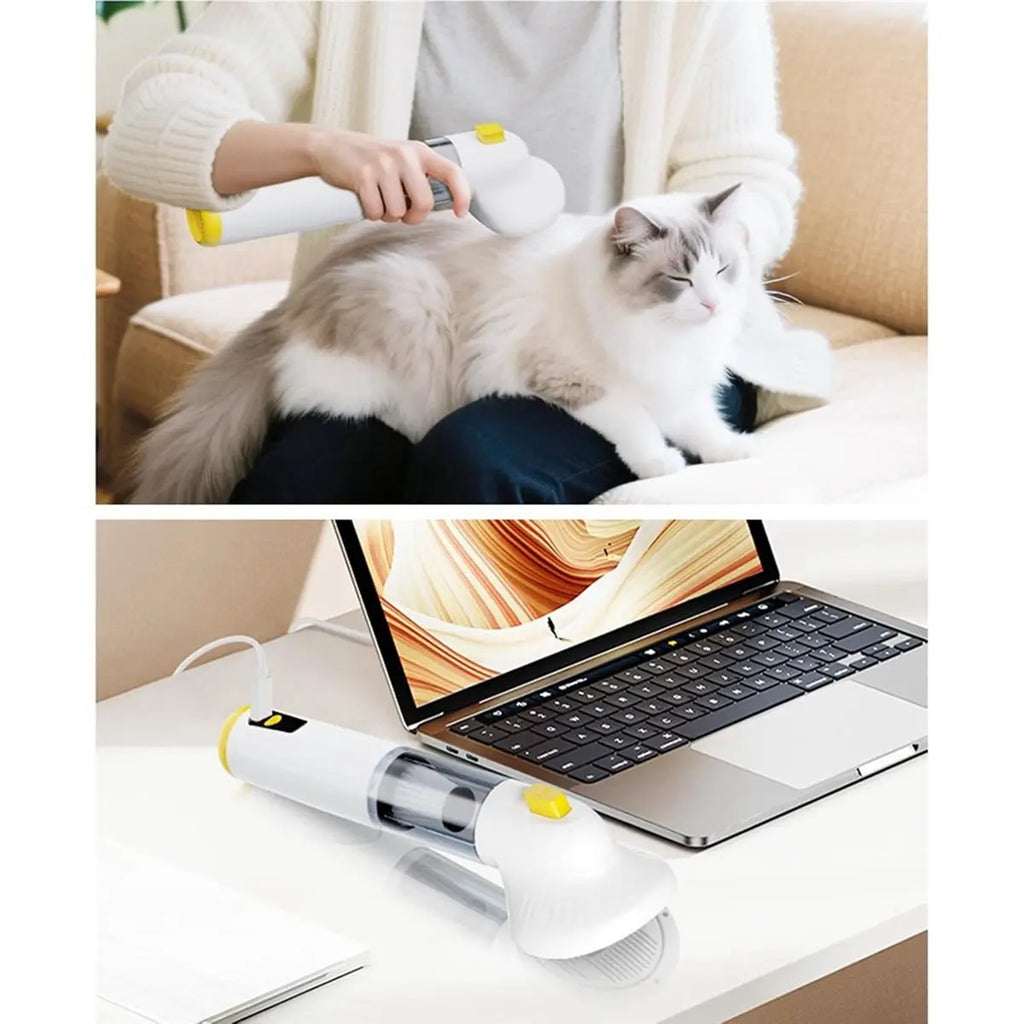 Spazzola aspirante senza fili per peli di cane, kit completo