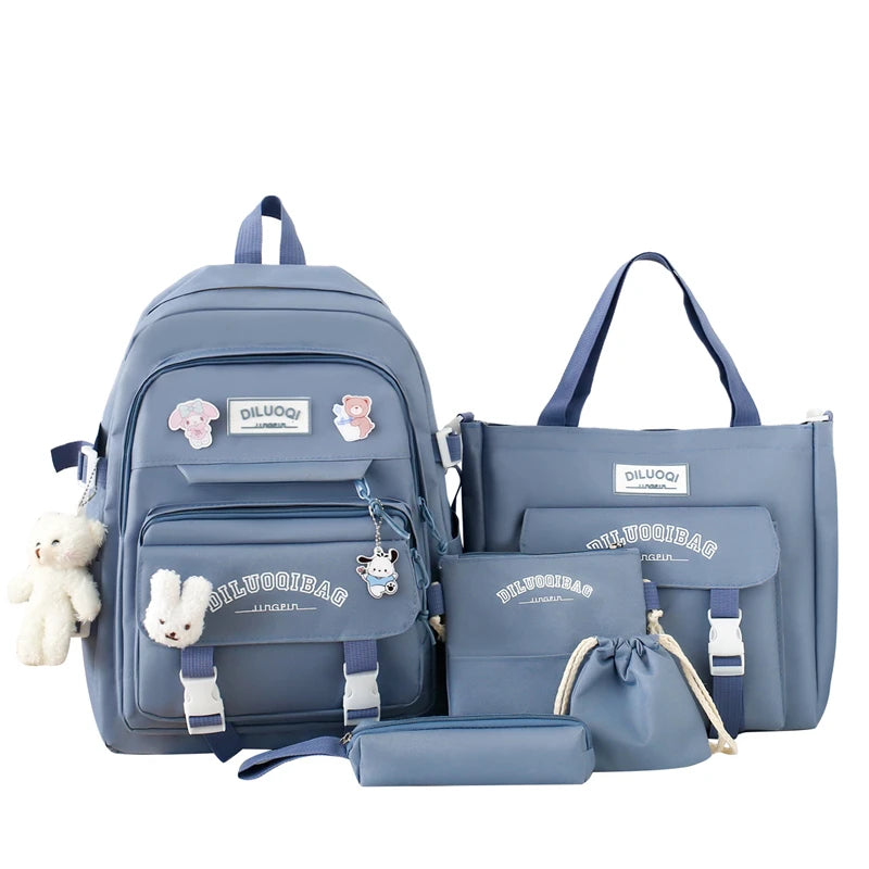Zaino in nylon 41x31x13 cm con astuccio e borsa a tracolla – dettaglio 6