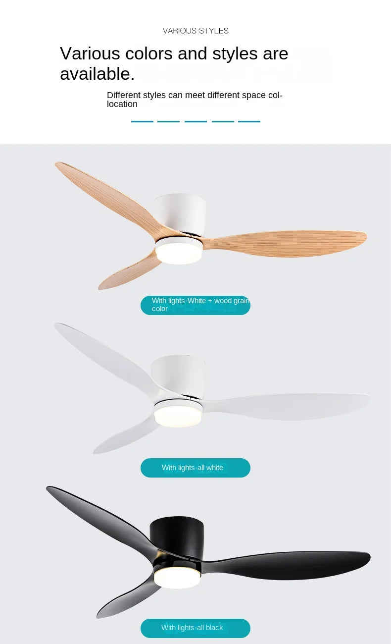 Ventilatore da soffitto a filo con luce, 42 o 52 pollici – dettaglio 3