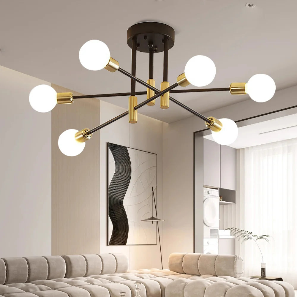 Lampadario retro a 4 luci senza sorgente luminosa – dettaglio 2