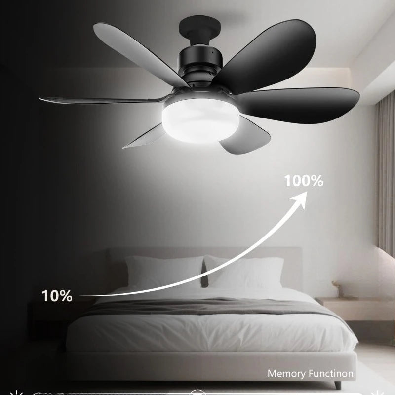 Ventilatore da soffitto con luce 30W E27 con funzione di regolazione LED tramite telecomando, adatto per – foto 2