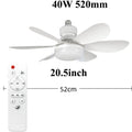 Ventilatore da Soffitto LED E27 con Telecomando, 40W, Funzione Dimmerabile, Adatto per Soggiorno, Studio e – foto 6