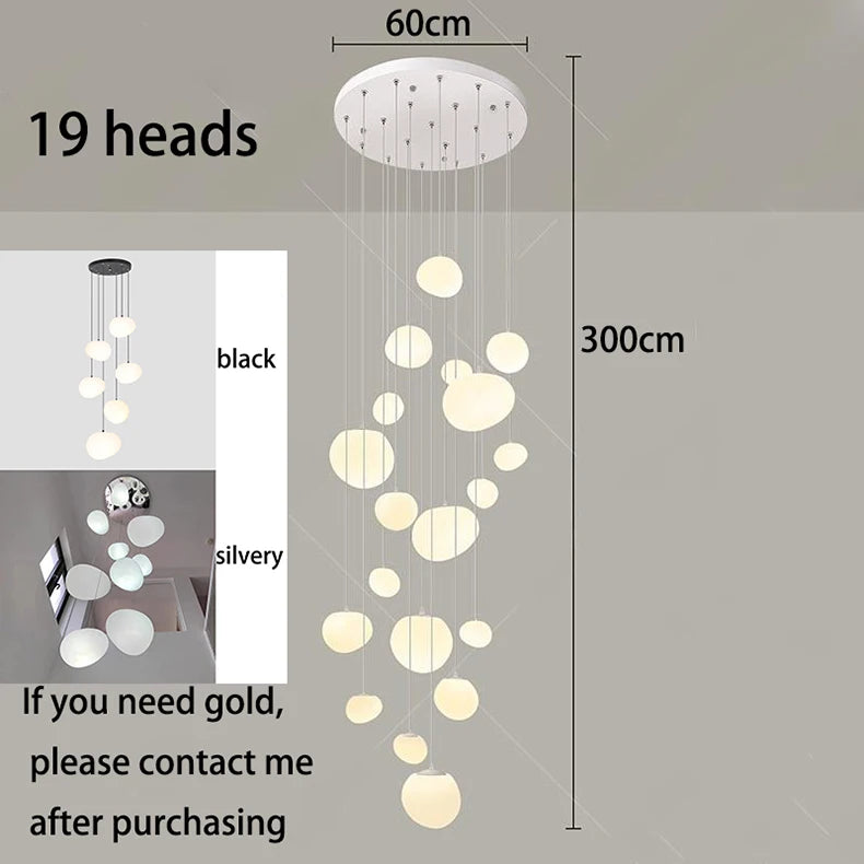 Lampadario nordico per scale e sale da pranzo, da 6 a 15 luci – dettaglio 9