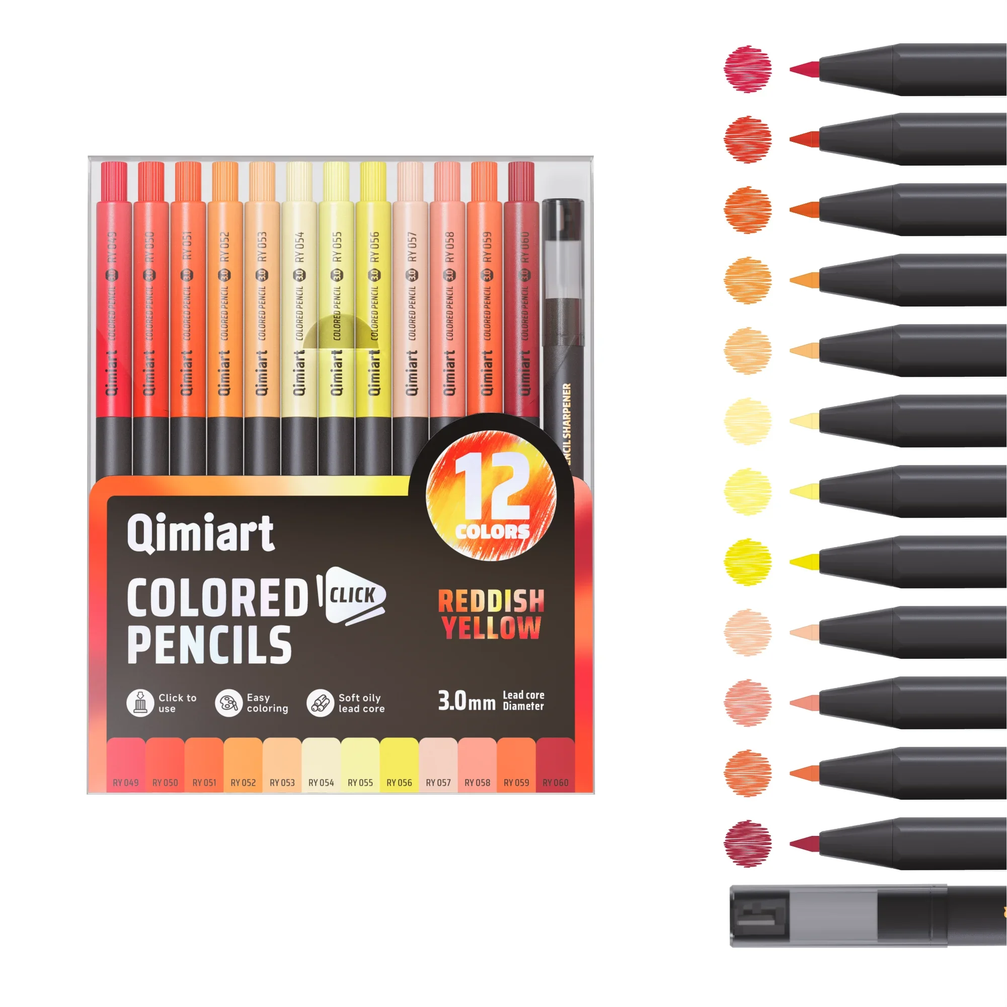 Set 12 matite meccaniche colorate con mina morbida 3.0 mm – dettaglio 7