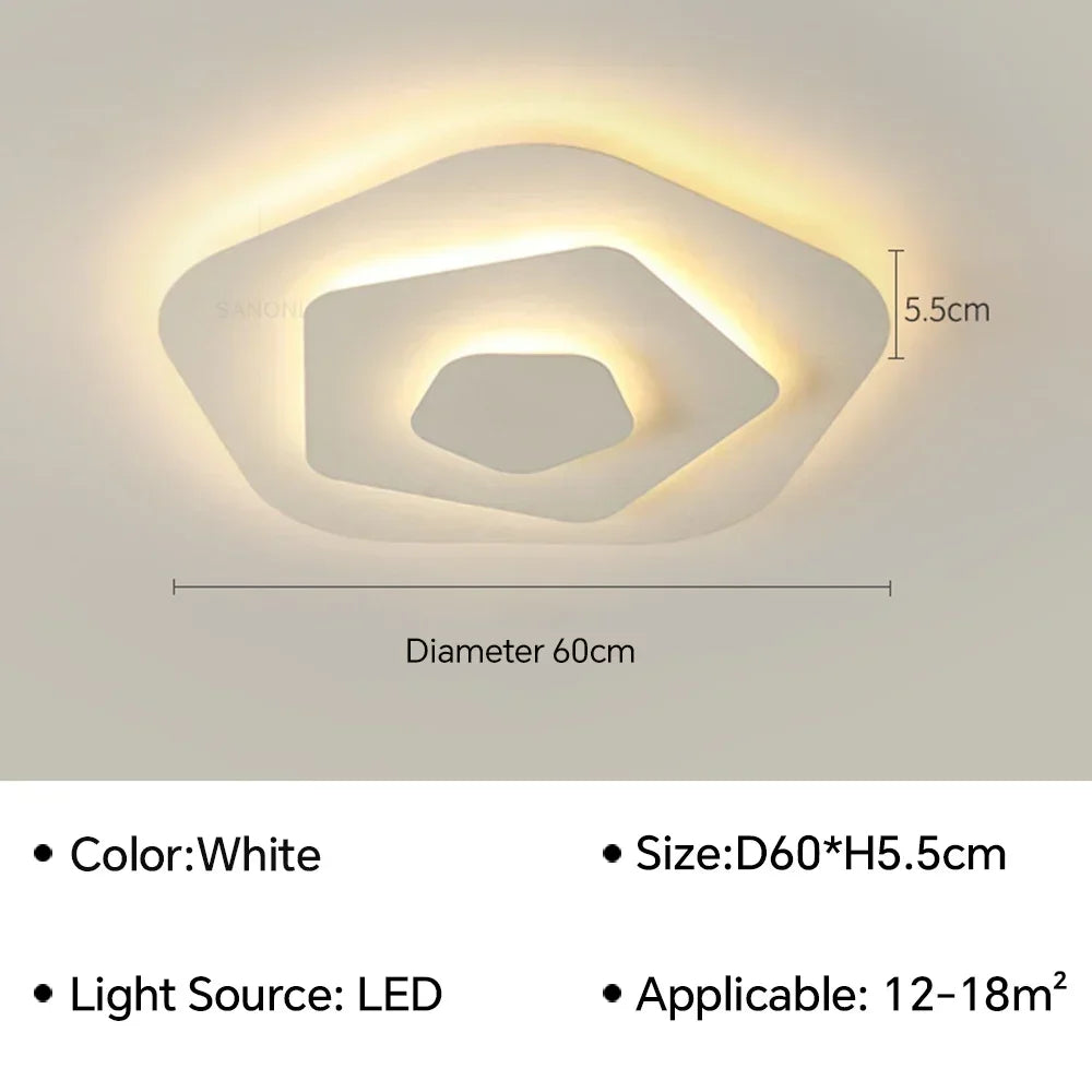 Lampadario moderno a soffitto a LED per soggiorno, sala da pranzo, camera da letto, bambini, sala studio – foto 8