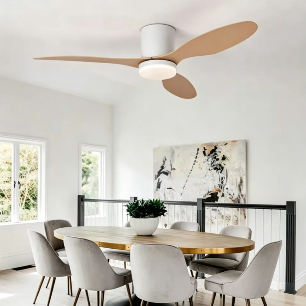 Ventilatore da soffitto moderno a basso profilo con motore DC, ventilatore da soffitto a incasso per interni – foto 6