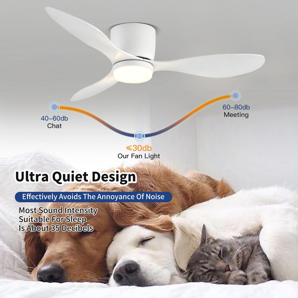Ventilatore da soffitto smart con luce 3CCT e telecomando