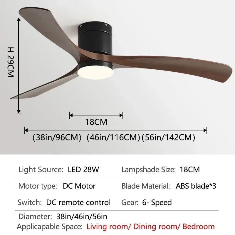 2025 46 pollici ventilatore da soffitto a pavimento basso luce moderna lama in ABS nero DC telecomando luci a – foto 9
