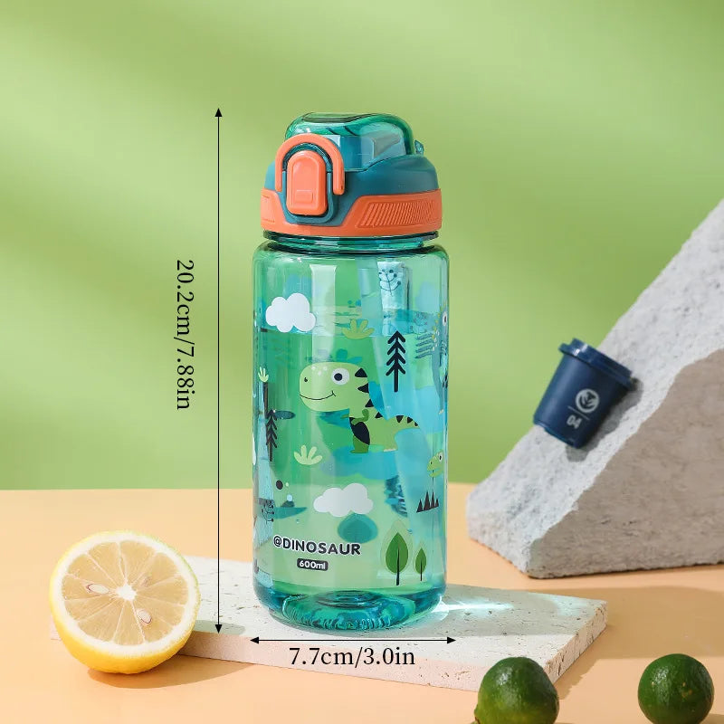 Borraccia per Bambini con Cannuccia e Blocco, 600 ml – foto 12