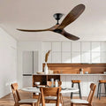 Ventilatore da soffitto grande da 5260 pollici con telecomando, motore DC, pale in legno reversibili