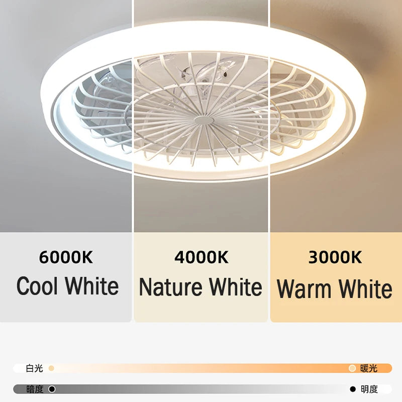 Nuovo ventilatore a soffitto luce soggiorno camera da letto moderna e semplice casa intelligente telecomando – foto 5