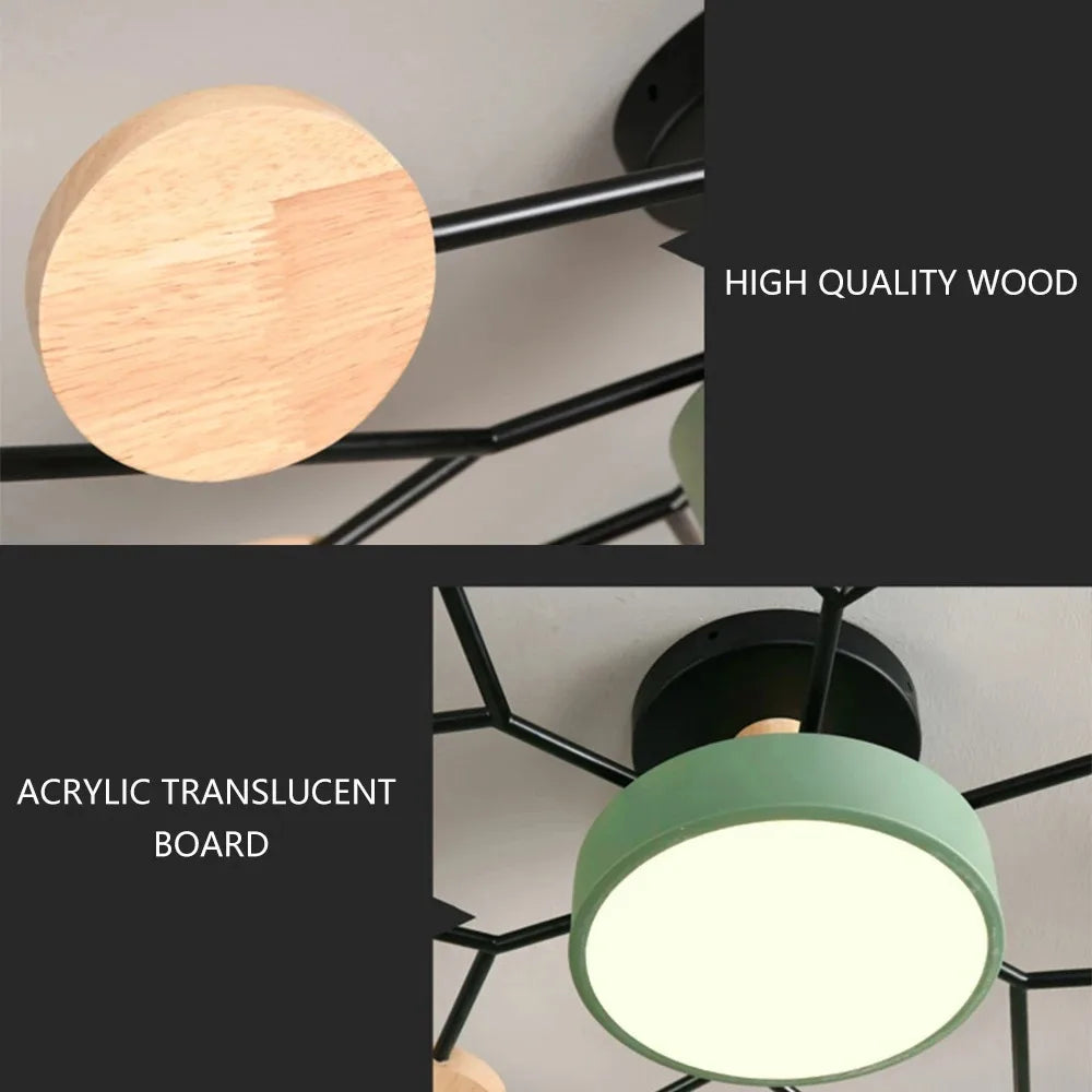 Lampadario LED a 5 o 6 luci con tre temperature di colore – dettaglio 4