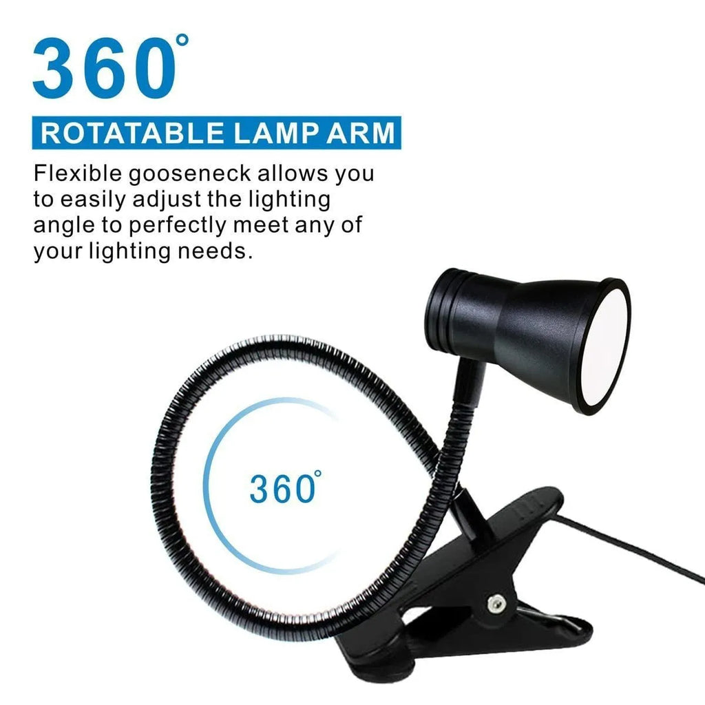 Lampada da Scrivania a LED a Clip con Collo di Cigno – foto 3
