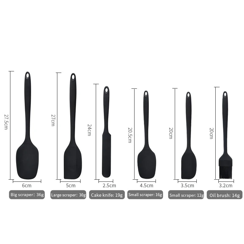 Set 6 Utensili da Cucina in Silicone per la Cottura