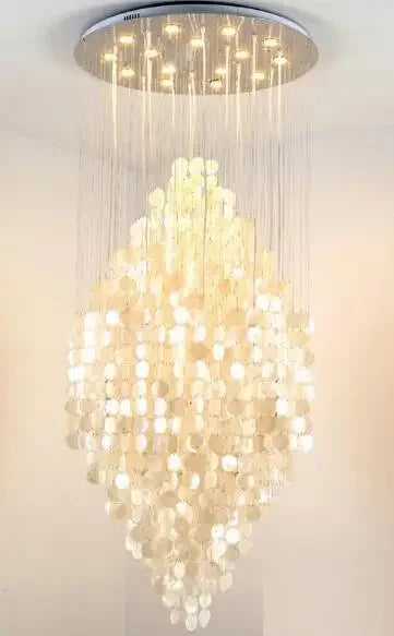 Lampadario a conchiglia per soffitti alti, 40 o 60 cm – dettaglio 11