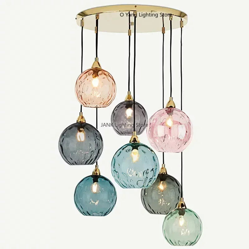 Lampadario in vetro colorato, da 3 a 8 luci – dettaglio 3