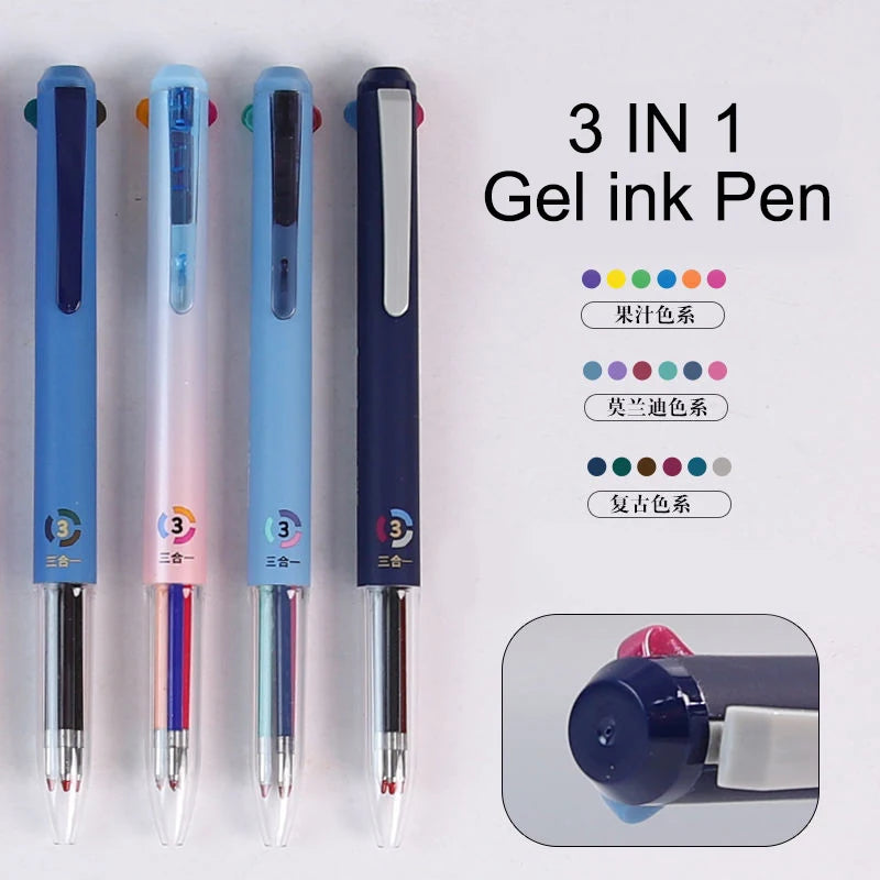 Penna gel 3 in 1 retrattile 0,5 mm, set fino a 18 colori