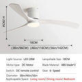 2025 46 pollici ventilatore da soffitto a pavimento basso luce moderna lama in ABS nero DC telecomando luci a – foto 7