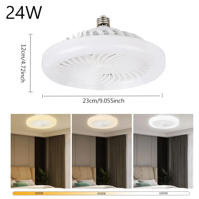 Ventilatore Plafoniera Telecomando Dimmerabile Ventilatore Da Soffitto A LED Con Luci E27 24W/30W/40W/80W Per – foto 8