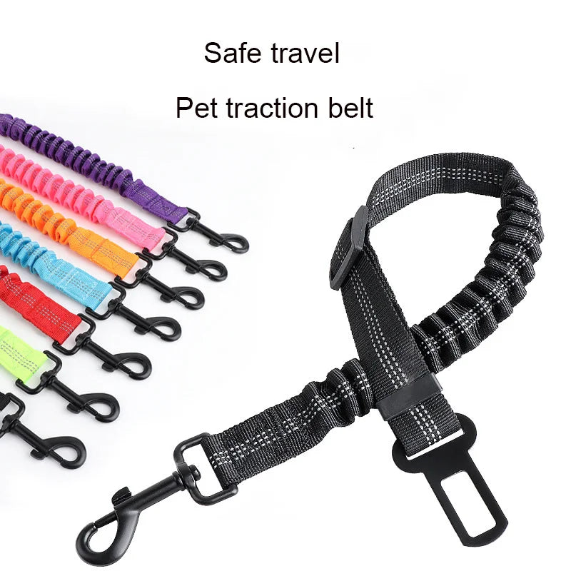 Cintura di sicurezza da auto elastica con clip per cani e gatti – dettaglio 5