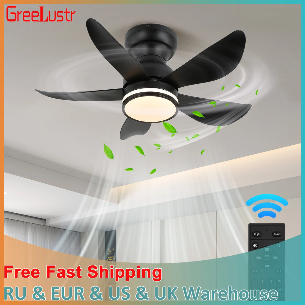 Lampadario con ventilatore e luce LED RGB, da 29 a 52 pollici