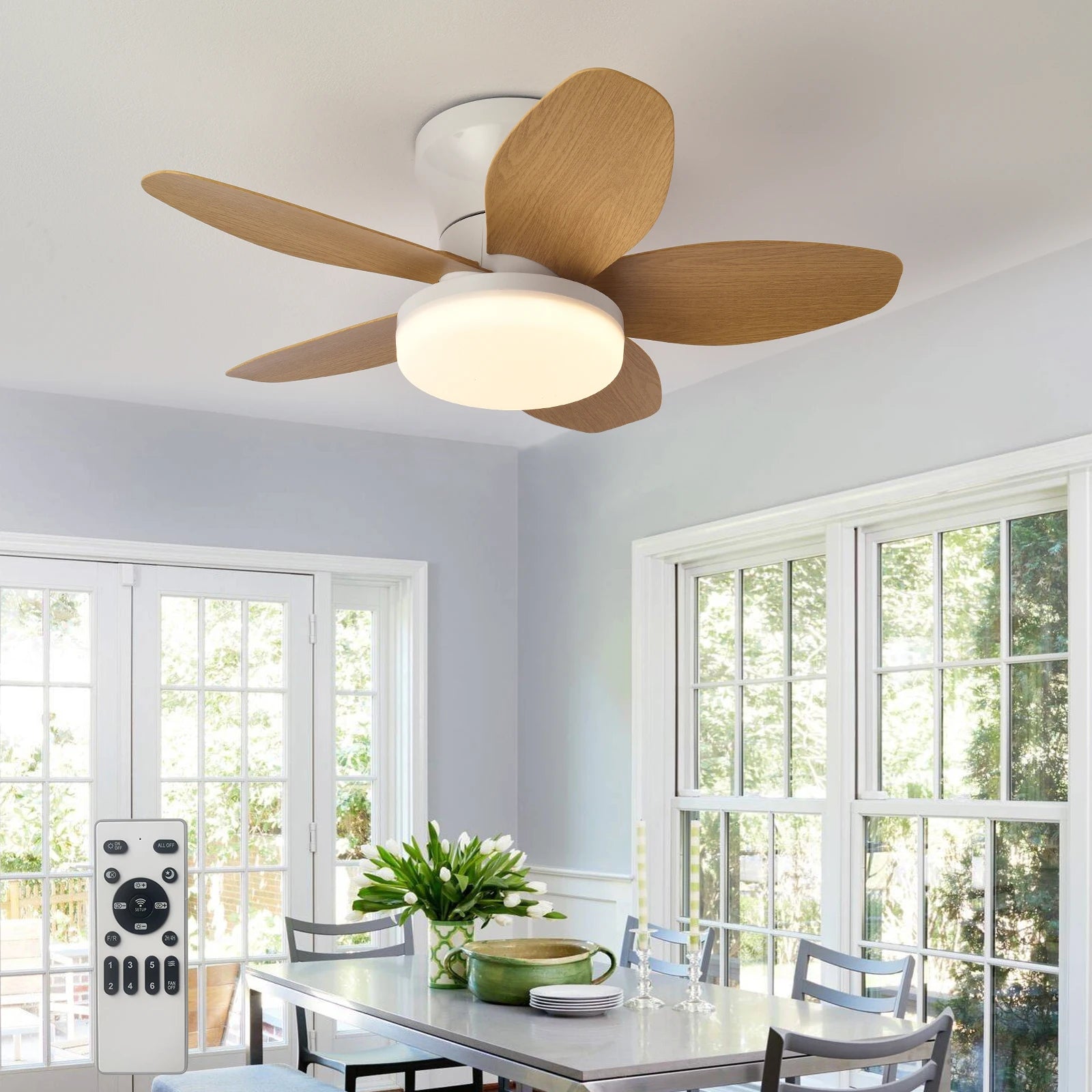 Ventilatore da soffitto 25 pollici con luce e motore DC – dettaglio 4