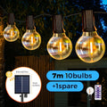Catena luminosa solare G40 da esterno, da 7 a 12 metri – dettaglio 7