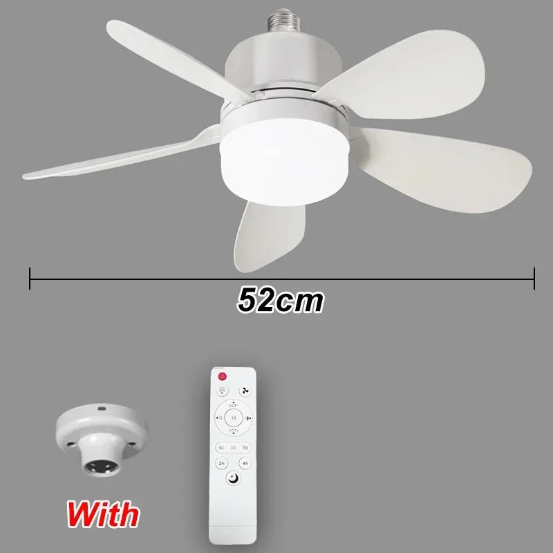 Ventilatore da Soffitto con Luce e Telecomando, 3 Velocità Regolabili, 3 Colori di Luce, Timer, Attacco E27 – foto 7