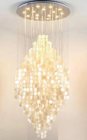 Lampadario a conchiglia per soffitti alti, 40 o 60 cm – dettaglio 12