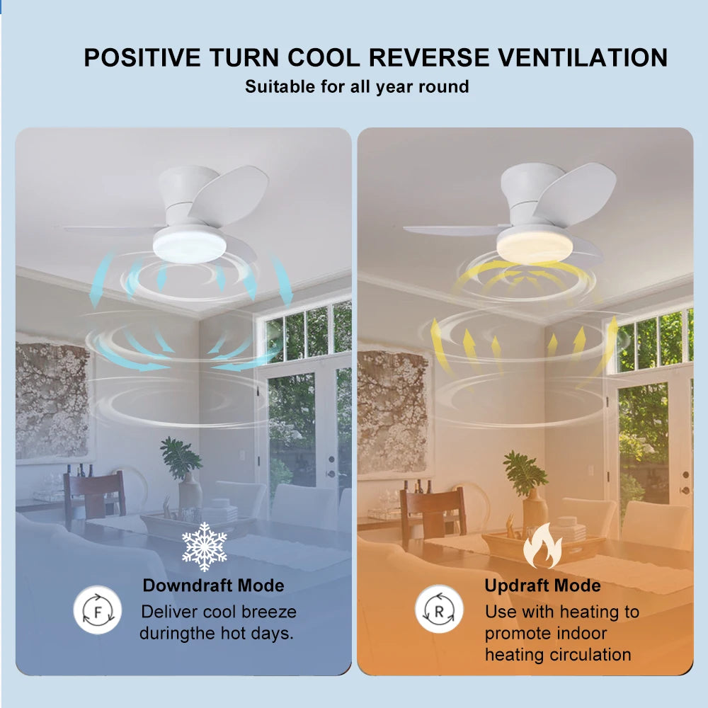 Ventilatore da soffitto 25 pollici, 3 pale con luce LED – dettaglio 3