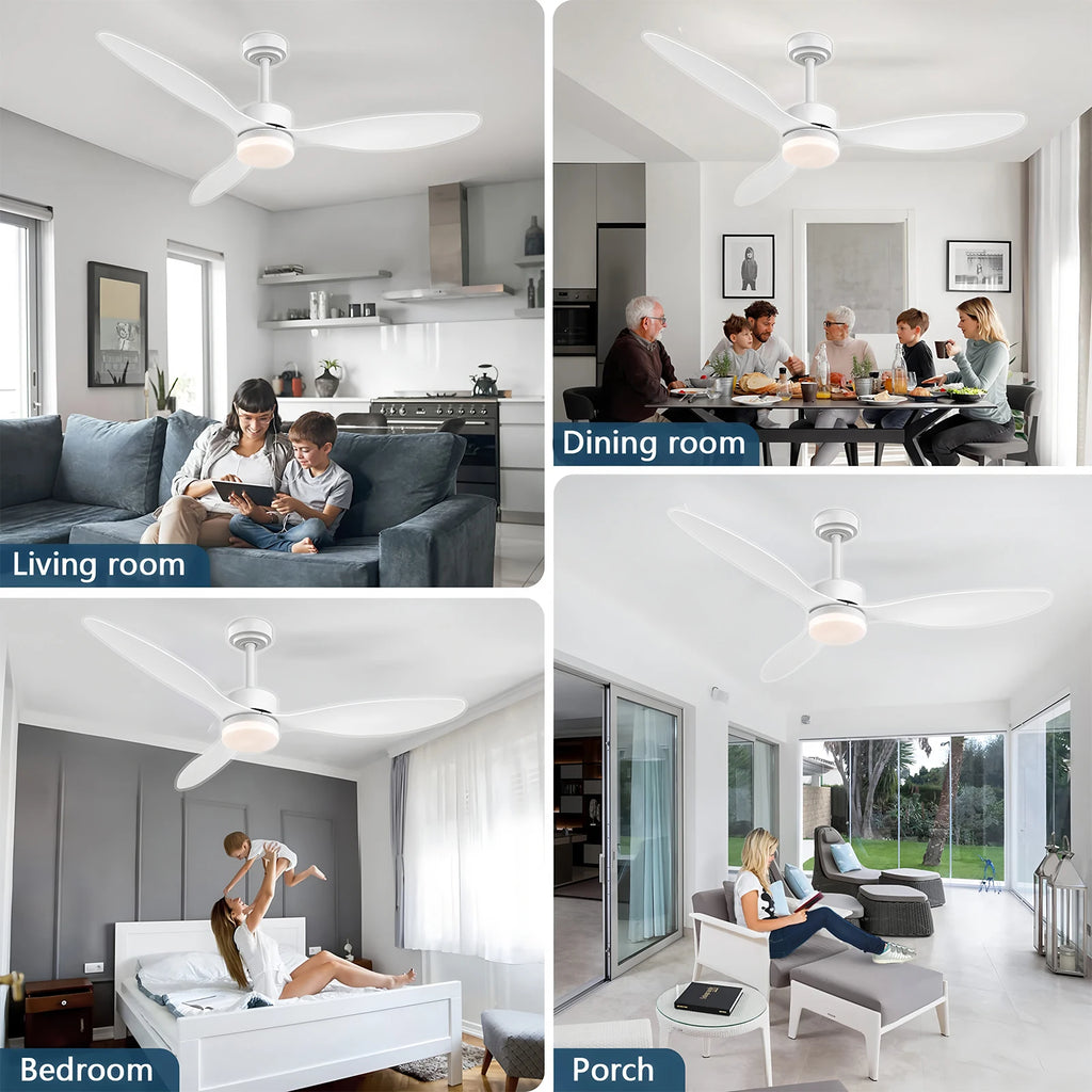 Ventilatore da soffitto in legno 42 o 52 pollici con LED – dettaglio 5
