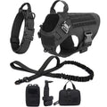 Set pettorina tattica e guinzaglio per cani, taglie S-XL – dettaglio 5