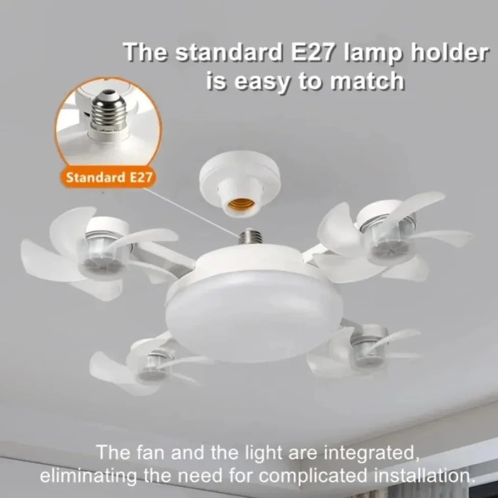 Ventilatore da soffitto orientabile a 3 o 4 teste con luce – dettaglio 3