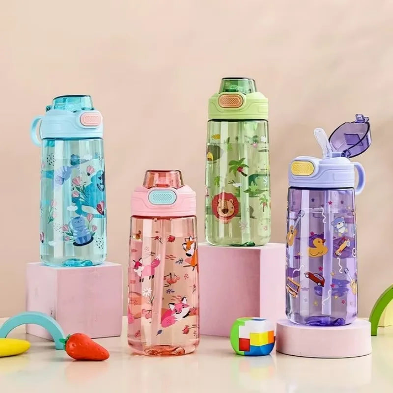 Borraccia per Bambini con Cannuccia e Blocco, 550 ml – foto 7