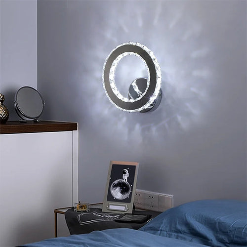 Applique da parete a LED con cristalli K9, luce a 3 tonalità – dettaglio 1