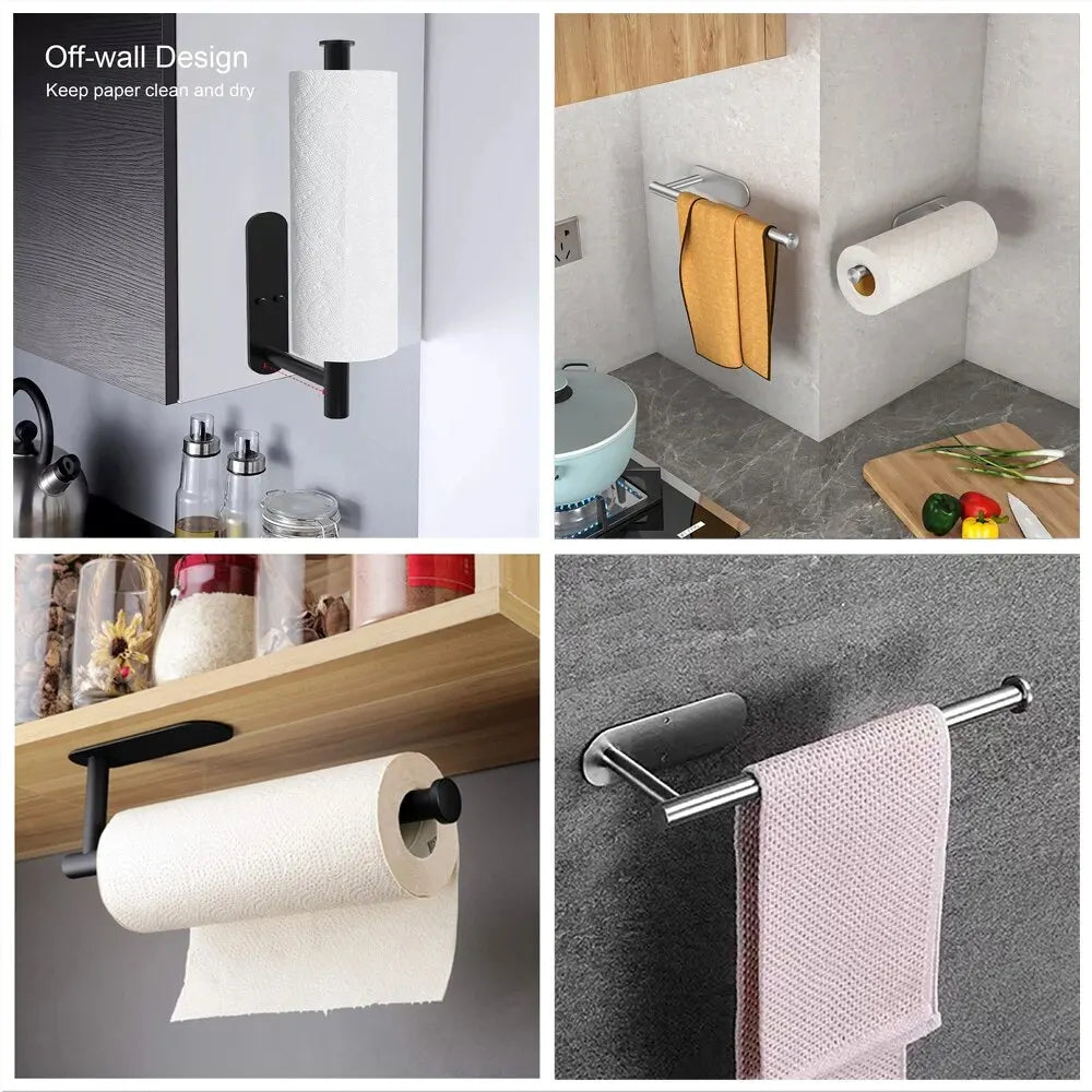 Porta Asciugamani di Carta Adesivo per Cucina e Bagno