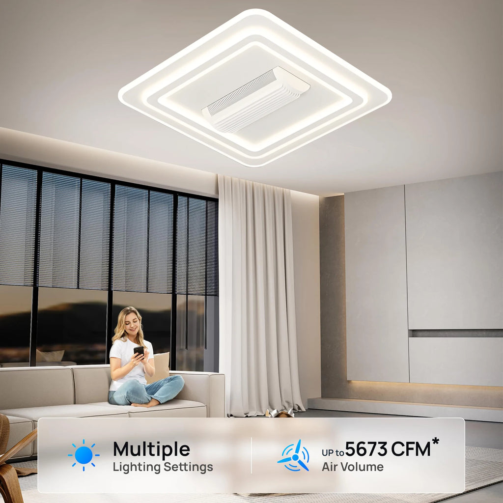 Ventilatore da soffitto senza lame con luce LED 3000-6500K – dettaglio 3
