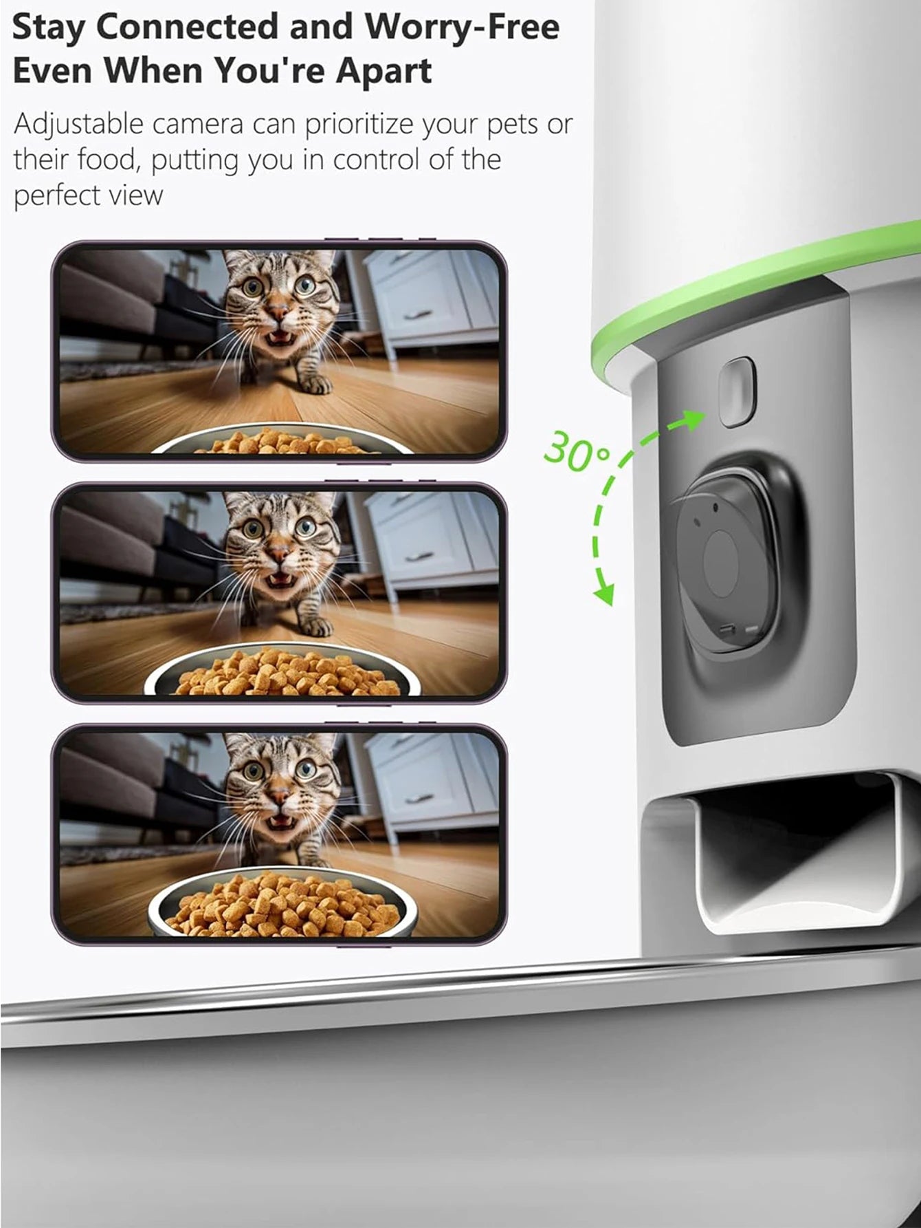 Distributore automatico di crocchette con telecamera HD e WiFi – dettaglio 3