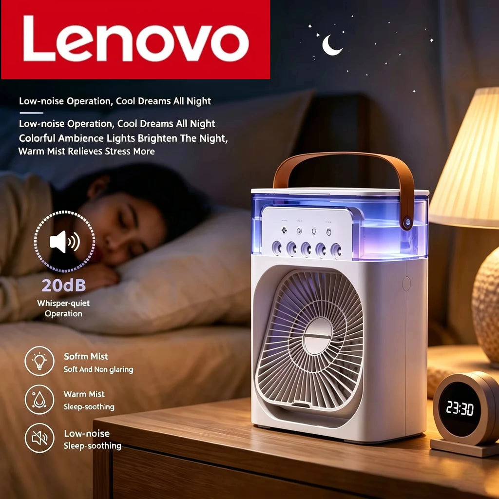 Ventilatore da scrivania USB con nebulizzatore e luce LED – dettaglio 1