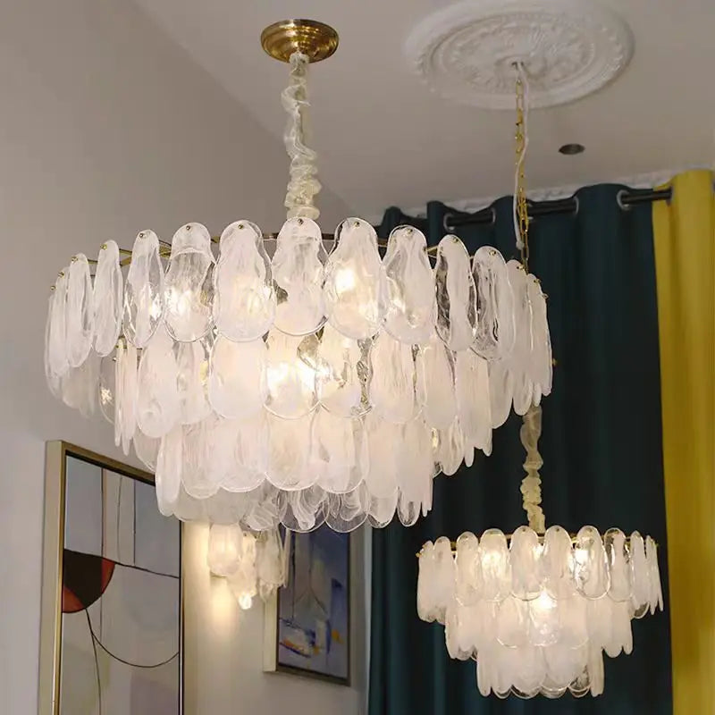 Lampadario a nuvola in vetro da 40 a 80 cm, anche applique